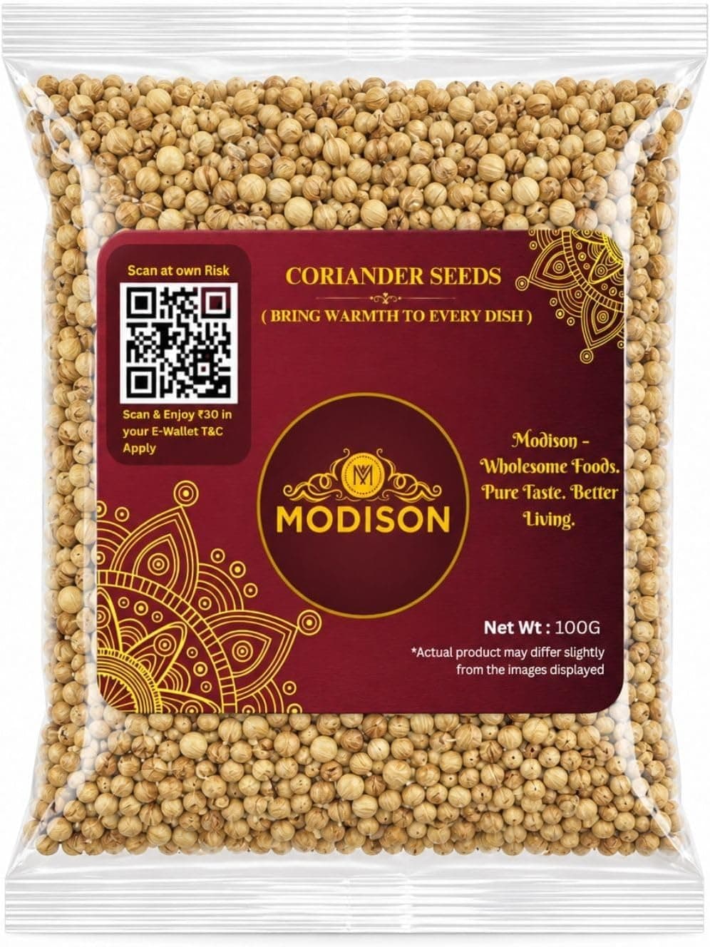 MODISON Coriander Seeds Whole Spice Natural 100g thumbnail 8