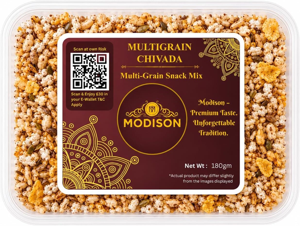 MODISON Multigrain Chivada Indian Namkeen Crispy Millet Blend 180g thumbnail 8
