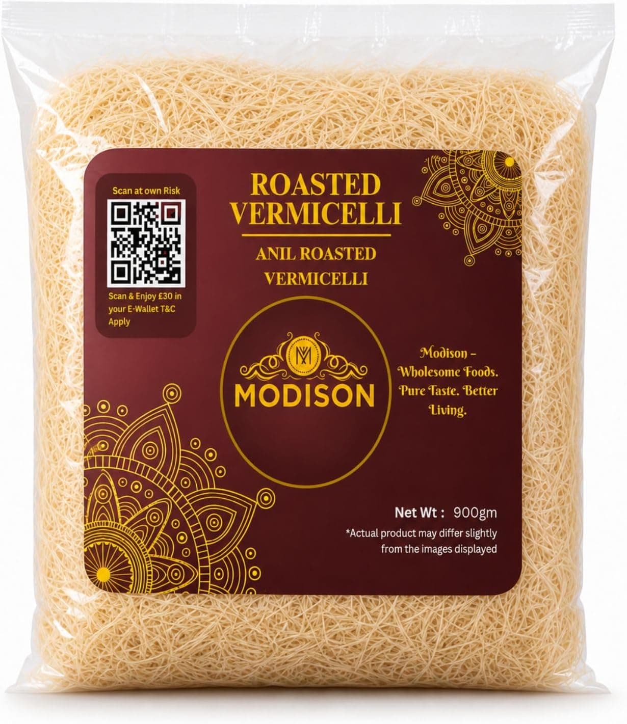 MODISON Roasted Vermicelli Premium Wheat Semolina Seviyan 900g thumbnail 8