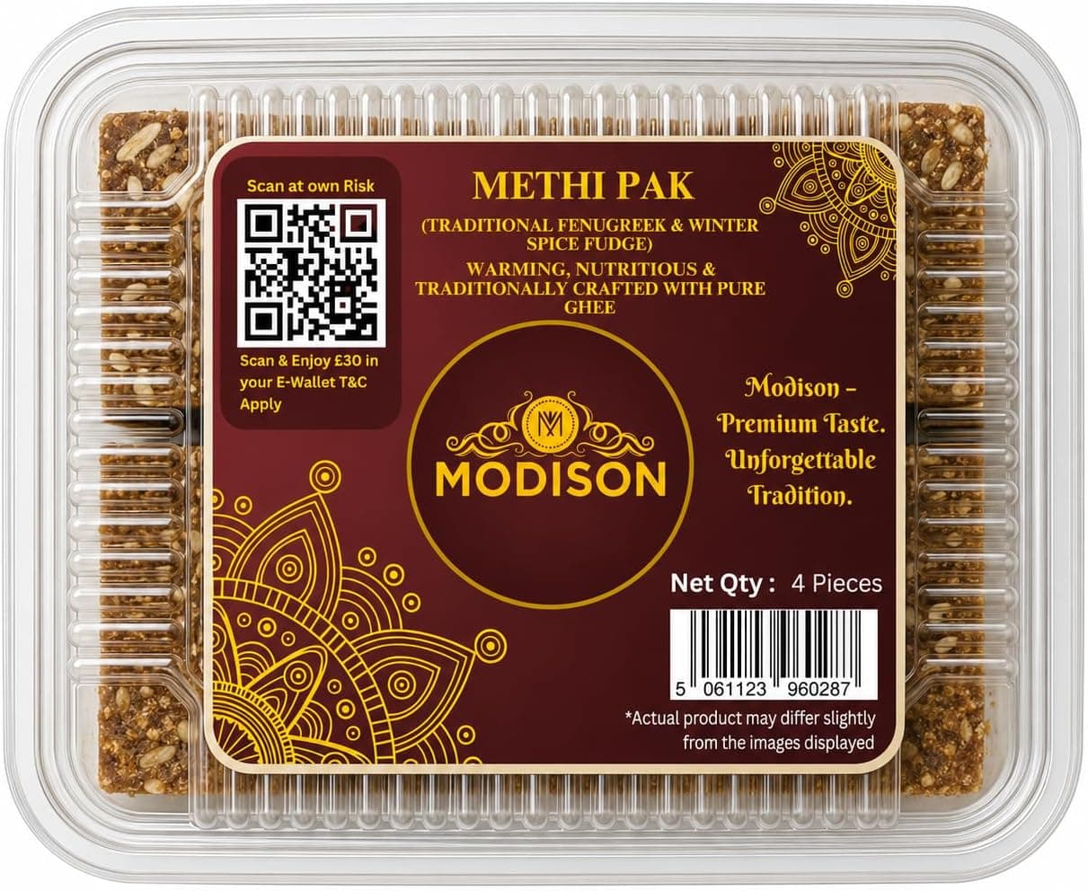 MODISON Methi Paak Indian Sweets Traditional Mithai 4 Piece thumbnail 8