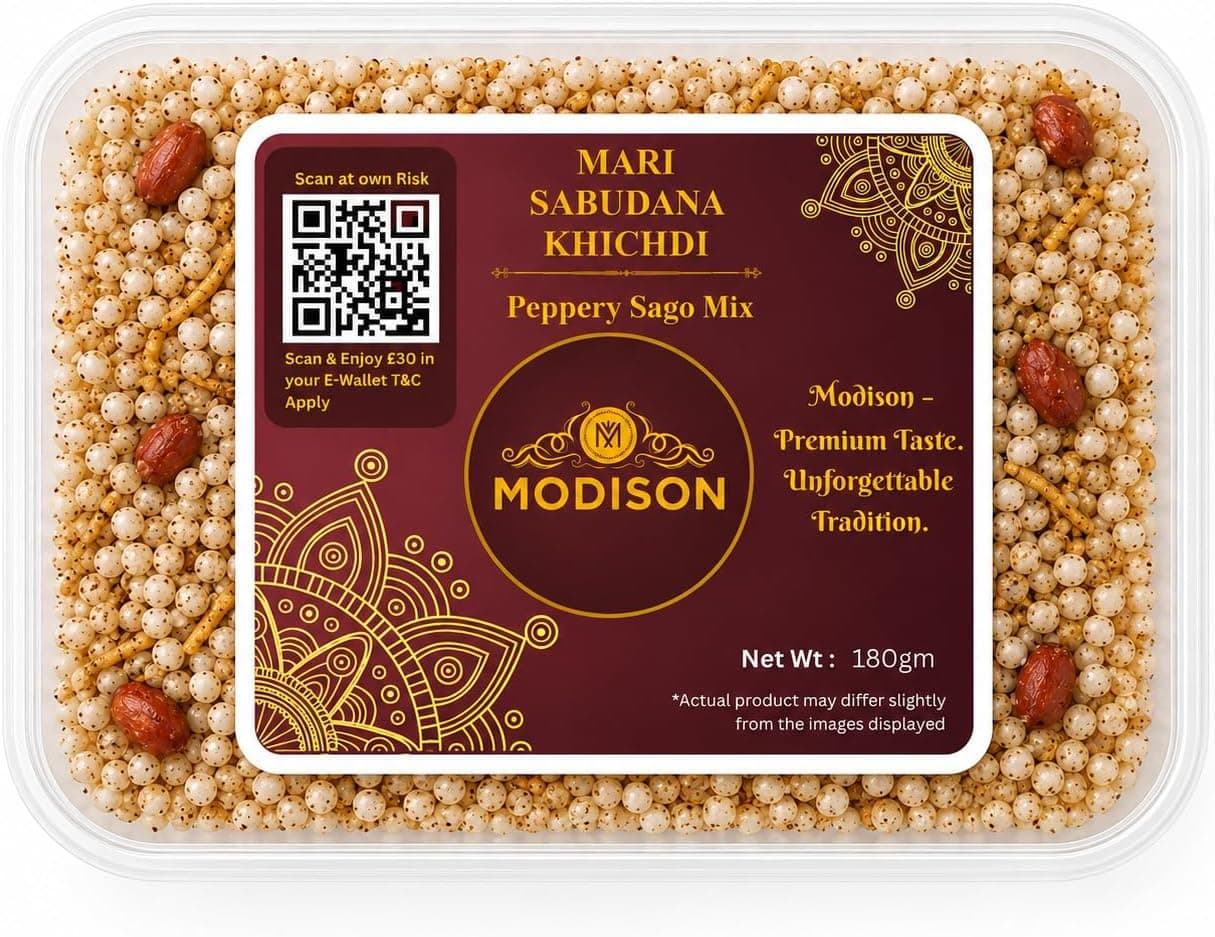 MODISON Mari Sabudana Khichdi Indian Snacks Instant Vrat Meal 180g thumbnail 8