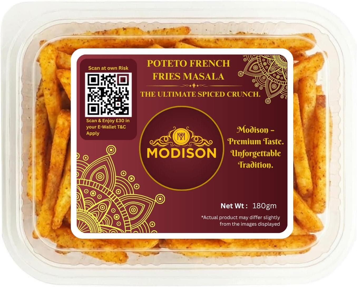 MODISON Potato French Fries Indian Namkeen Masala Crispy 180g thumbnail 8