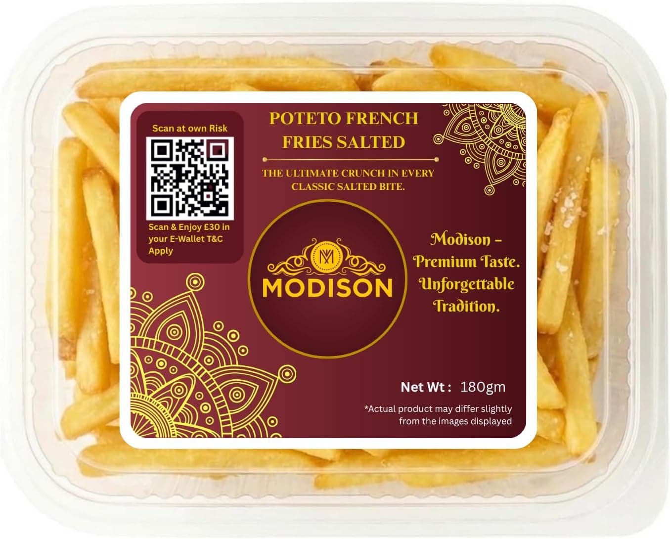 MODISON Potato French Fries Indian Namkeen Salted Crispy 180g thumbnail 8
