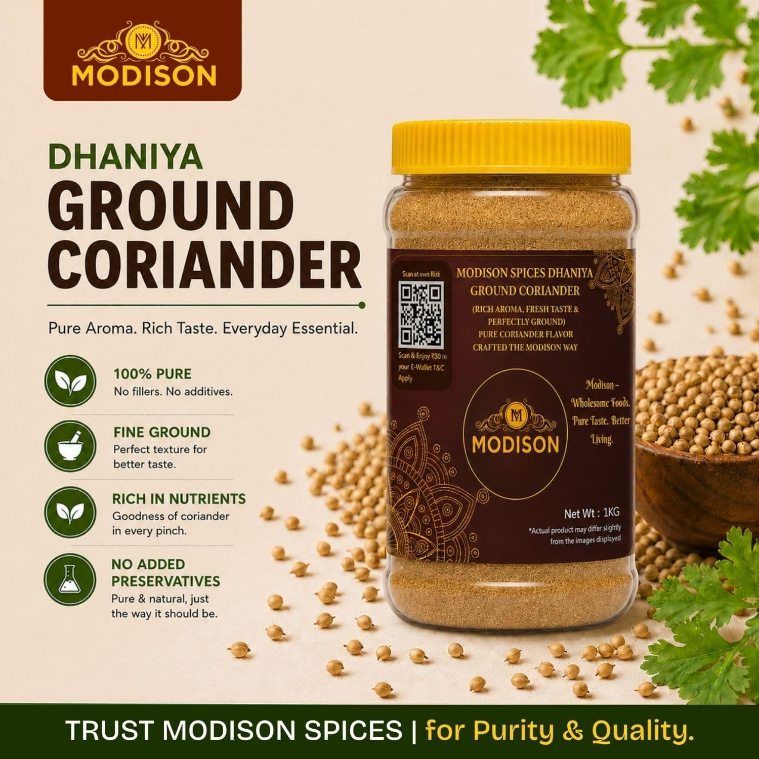 MODISON Coriander Powder Indian Spices Pure Dhania 400g thumbnail 10