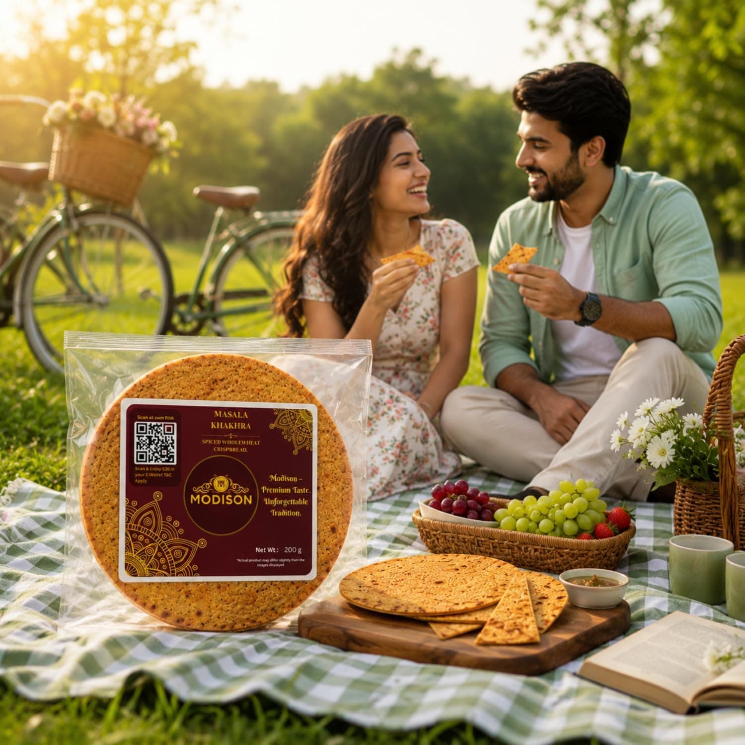 MODISON Masala Khakhra Spiced Whole Wheat Crispbread 200g thumbnail 11