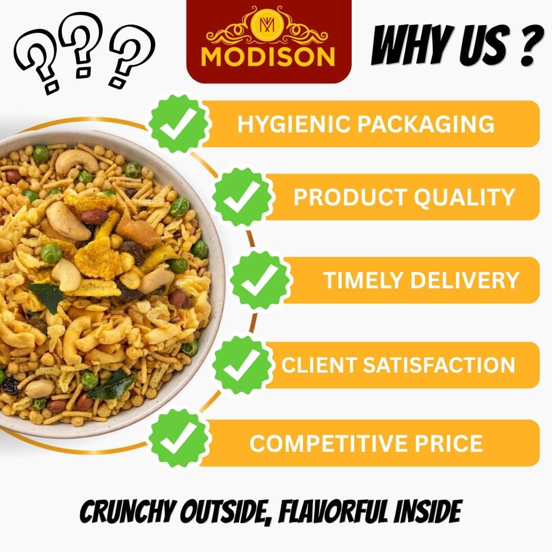 MODISON Mix Chavanu Indian Snacks Crunchy Spicy Mix 180g thumbnail 10