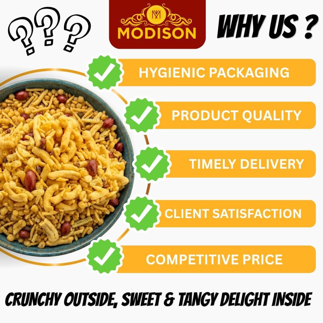 MODISON Khatta Meetha Mix Indian Namkeen Sweet Tangy Snack 180g thumbnail 10