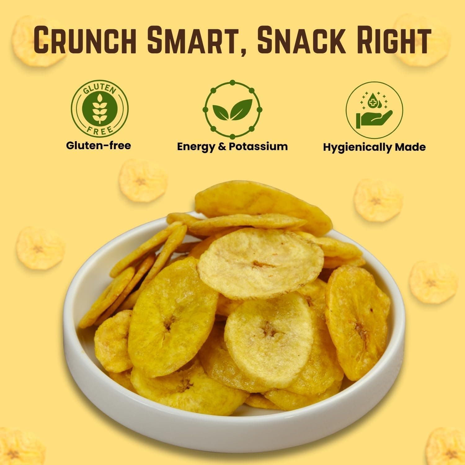MODISON Yellow Banana Wafers Indian Snacks Crispy 540g thumbnail 11