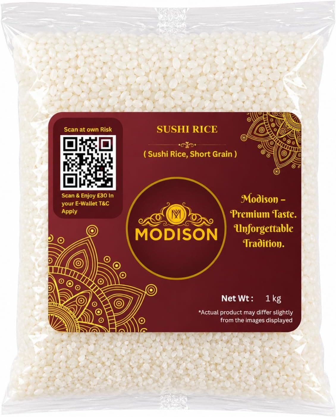 MODISON Sushi Rice Short Grain Rice Gluten Free Vegan 1kg thumbnail 8