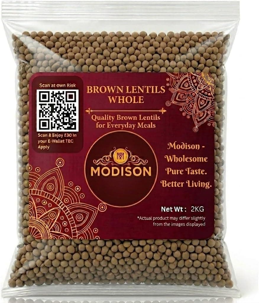 MODISON Brown Lentils Whole Pulses High Fibre Protein 2KG thumbnail 8