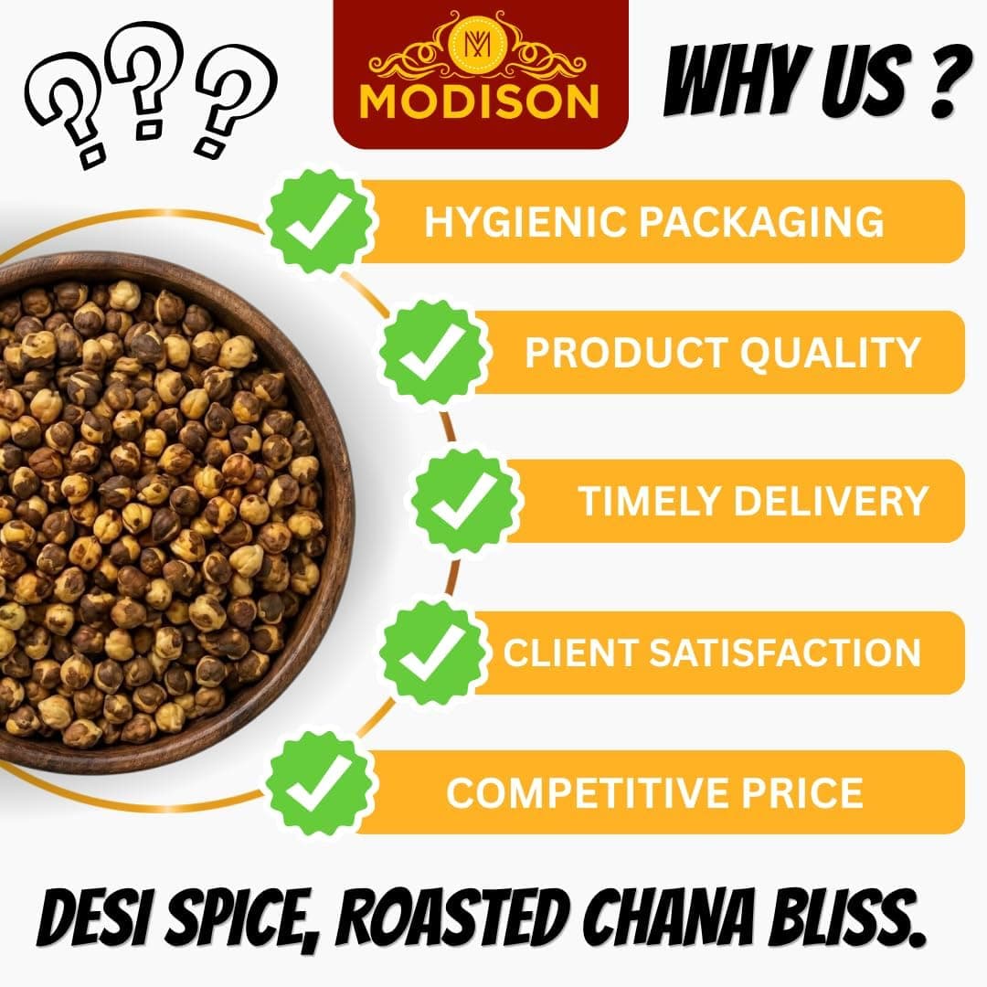 MODISON Roasted Chana Healthy Snacks High Protein 180g thumbnail 9