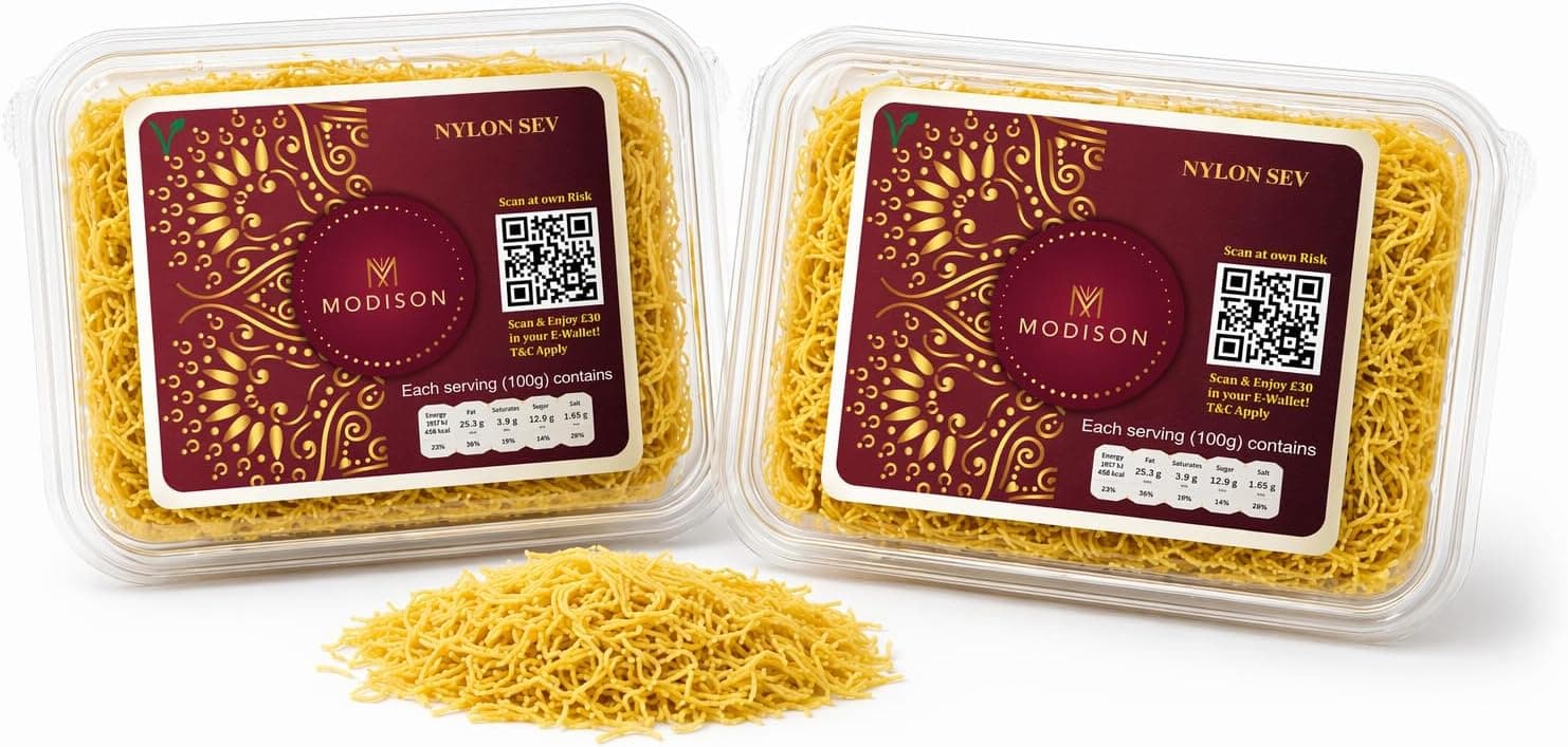 MODISON Nylon Sev Indian Namkeen Crispy Traditional 100g thumbnail 8