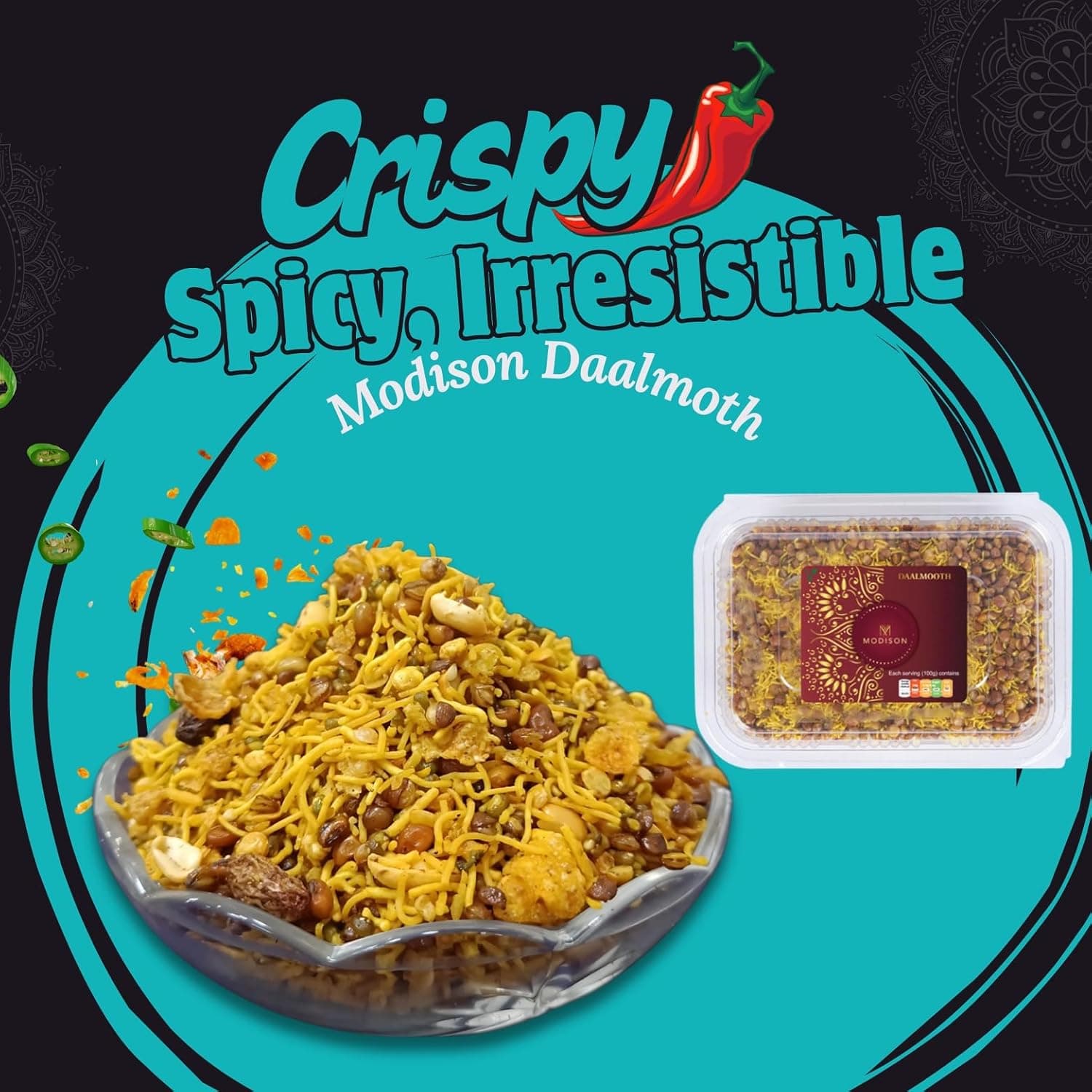 Modison Daal Mooth Snack Mix with Shredded Cheese Topping 180g thumbnail 10