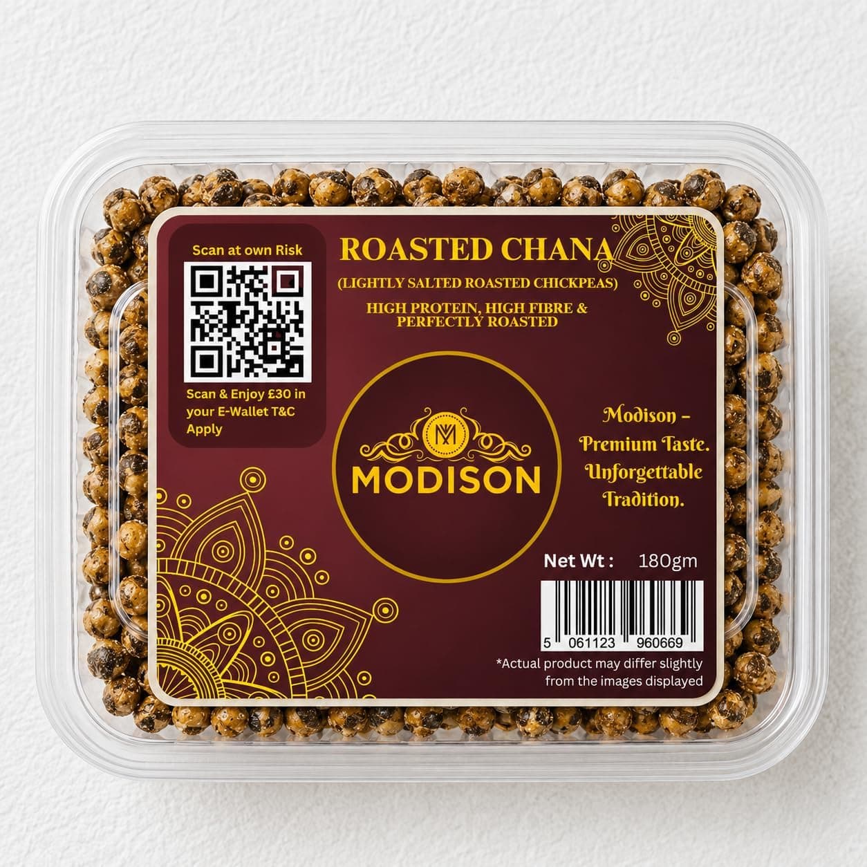 MODISON Roasted Chana Healthy Snacks High Protein 180g thumbnail 8