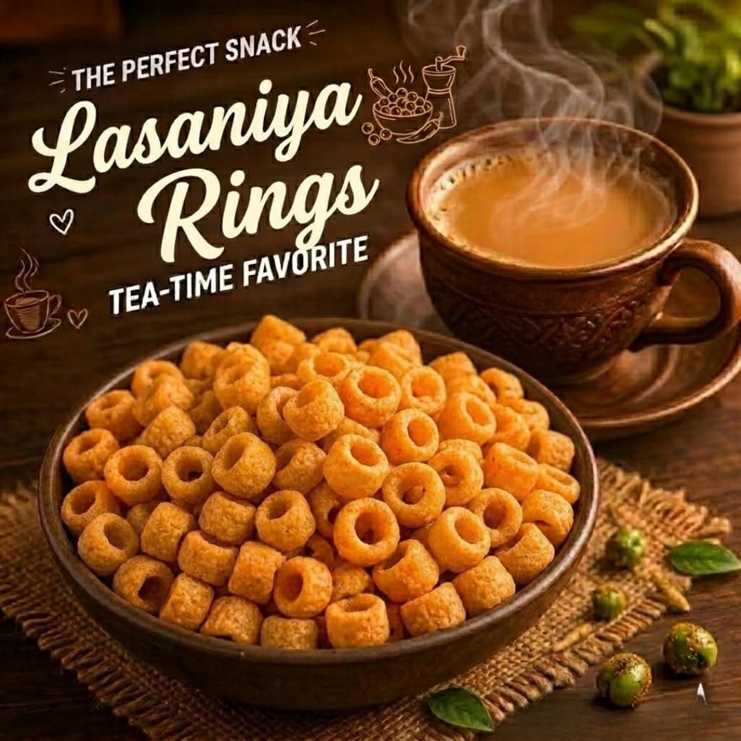 MODISON Lasaniya Ring Indian Namkeen Garlic Flavoured Snack 180g thumbnail 12