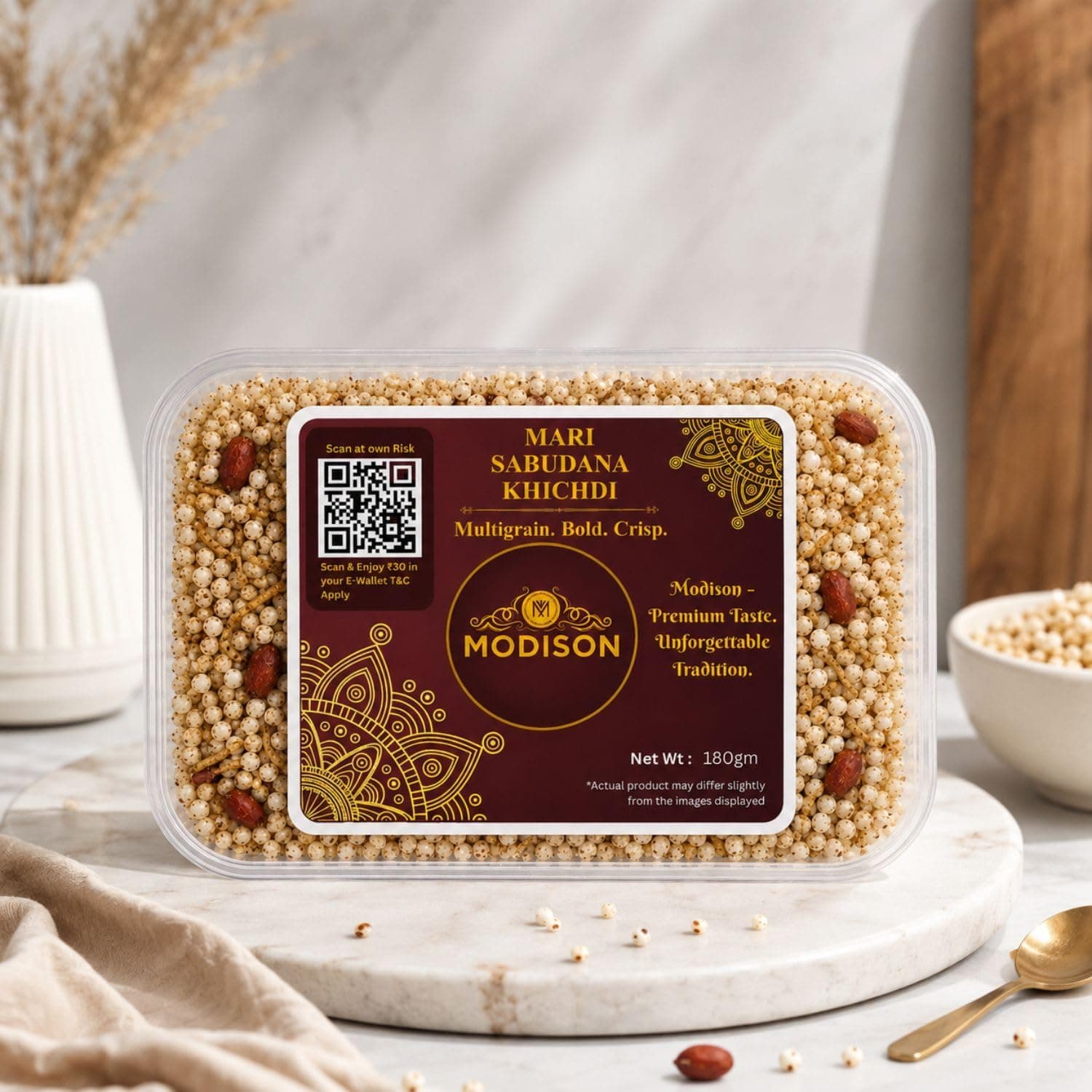 MODISON Mari Sabudana Khichdi Indian Snacks Instant Vrat Meal 180g thumbnail 9