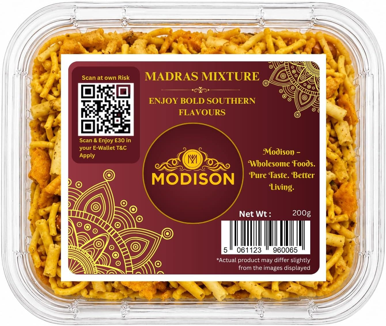 MODISON Madras Mixture Indian Namkeen Snack Spicy Savoury 200g thumbnail 8