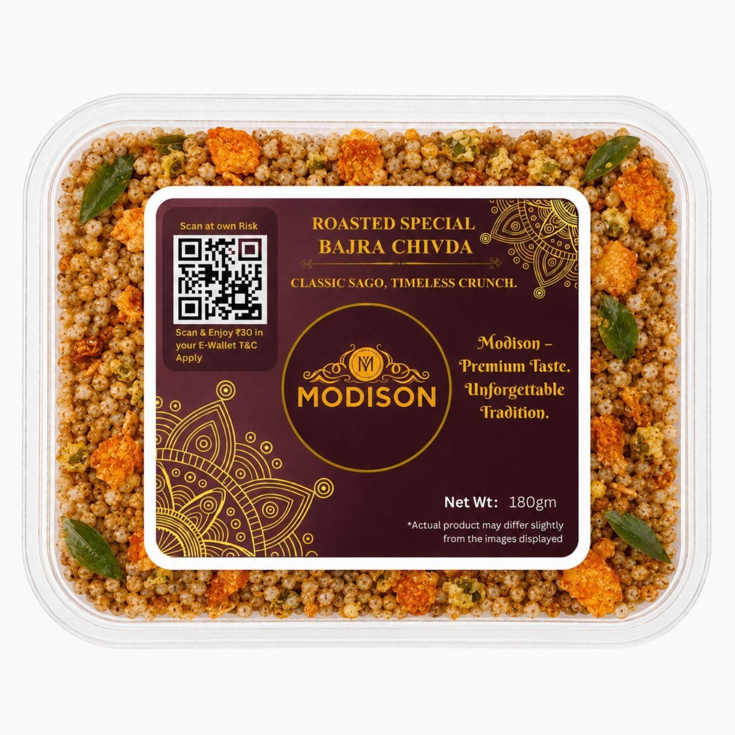 MODISON Roasted Bajra Chivda Indian Namkeen Crunchy Millet 180g thumbnail 8