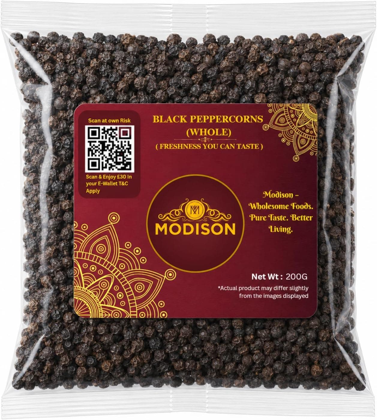 MODISON Black Peppercorns Whole Spice 200g thumbnail 8