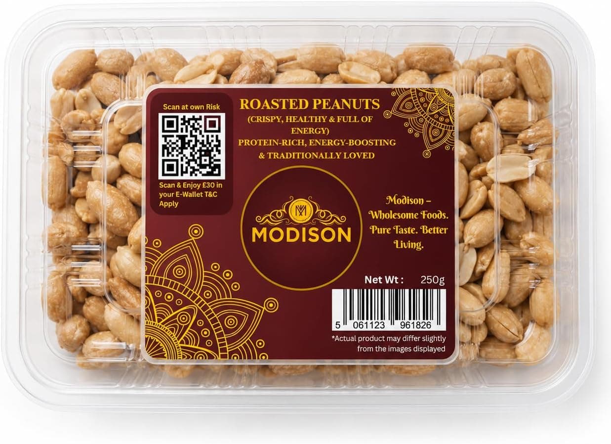 MODISON Roasted Peanuts Healthy Snacks Protein Rich Groundnuts 250g thumbnail 8