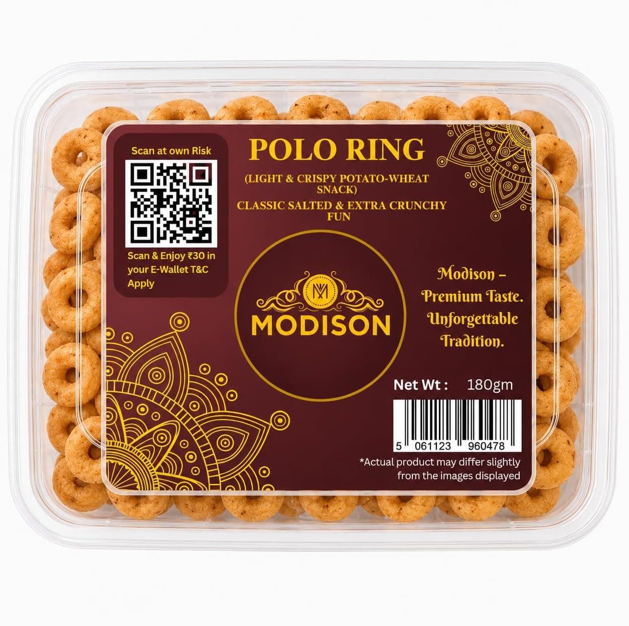 MODISON Polo Rings Indian Snacks Chatpata Masala 180g thumbnail 8