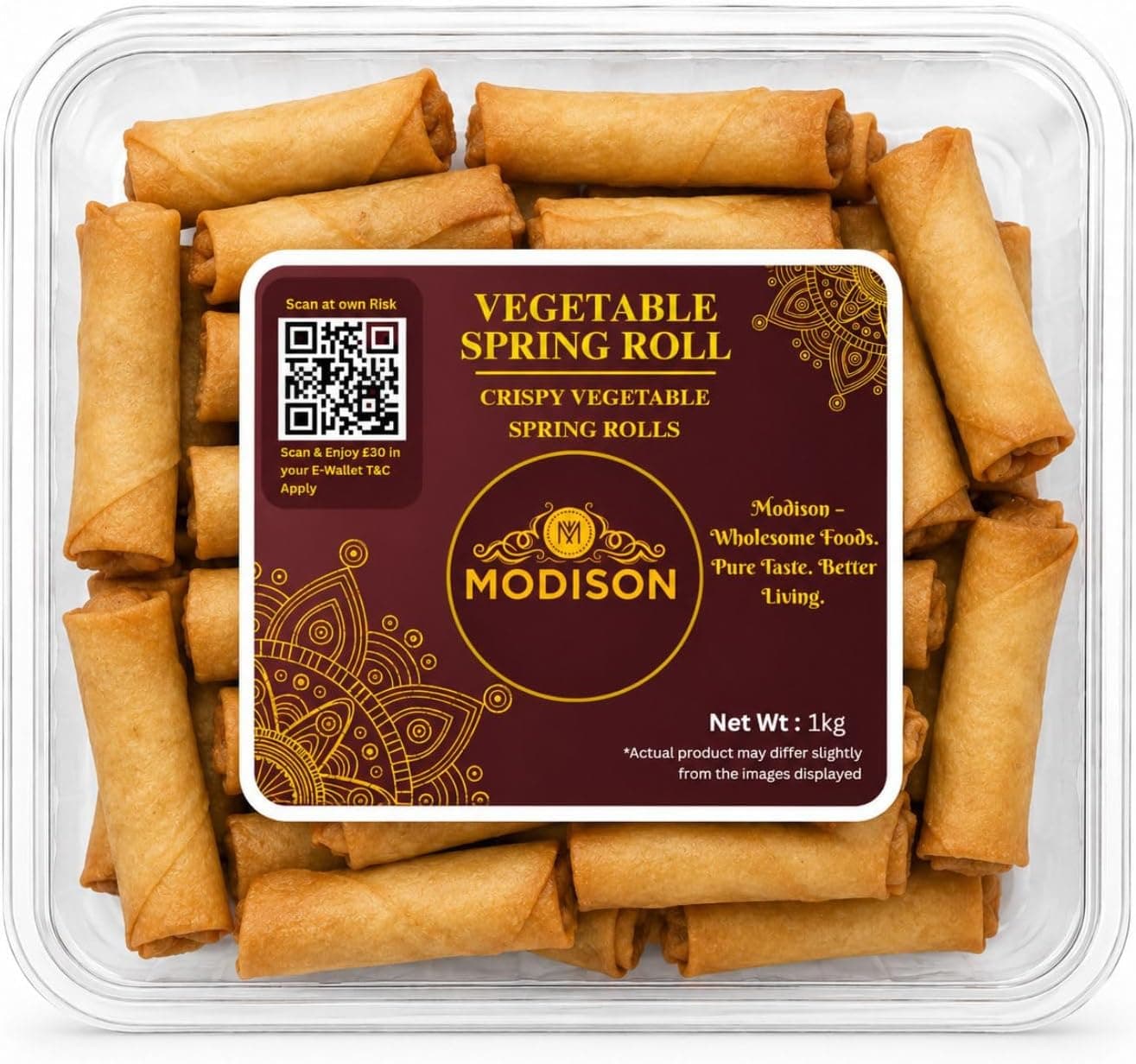 MODISON Vegetable Spring Roll Ready to Cook Frozen Snack 1kg thumbnail 8