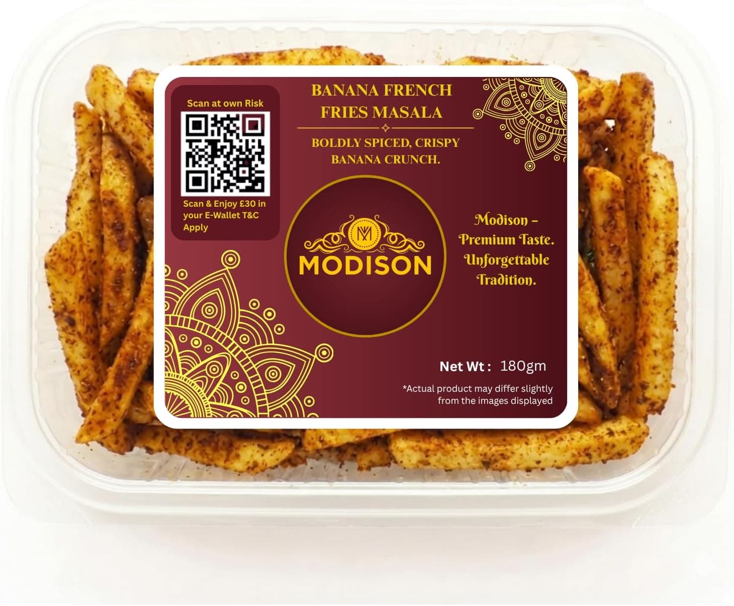 MODISON Banana French Fries Indian Snacks Masala Kela 180g thumbnail 8