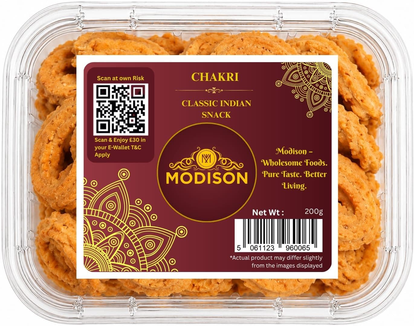 MODISON Chakri Crispy Indian Namkeen Snack 200g thumbnail 8