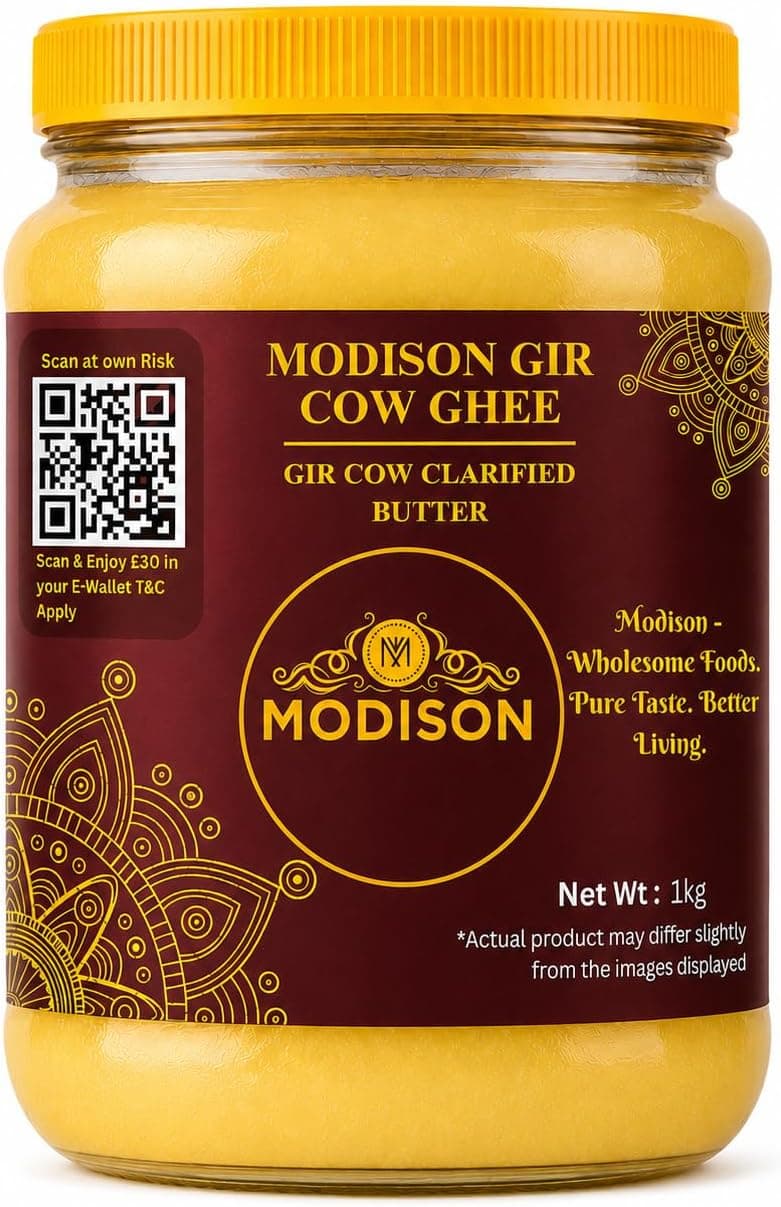 MODISON Gir Cow Ghee Clarified Butter Pure Milk Fat 1kg thumbnail 8