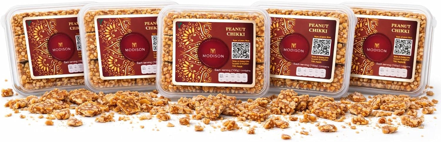 MODISON Peanut Chikki Indian Sweets Protein Brittle 900g thumbnail 7