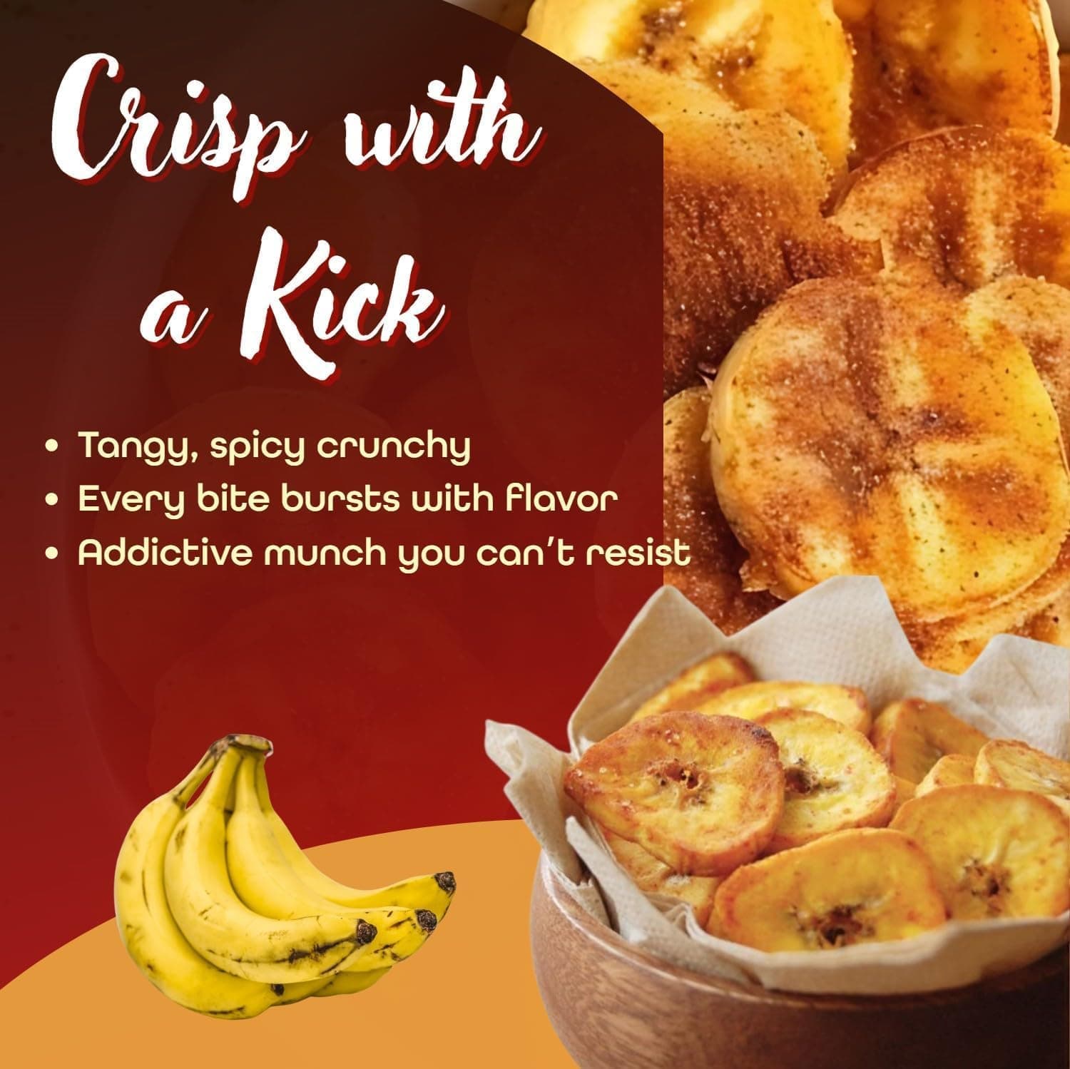 MODISON Spicy Banana Wafers Indian Snacks Crispy Plantain 540g thumbnail 11