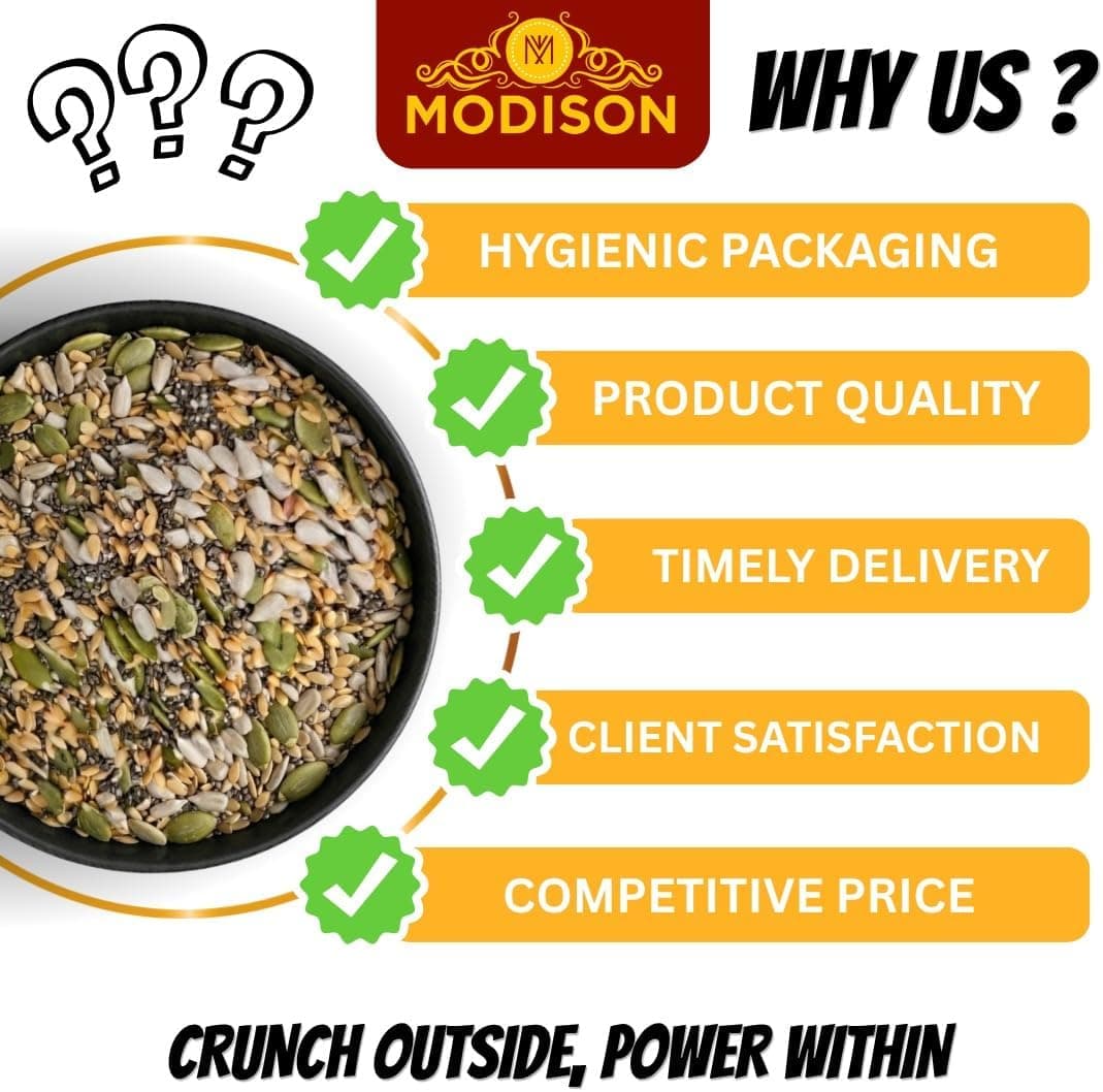 MODISON Mixed Seeds Blend Superfoods Chia Flax Pumpkin Sunflower 250g thumbnail 11
