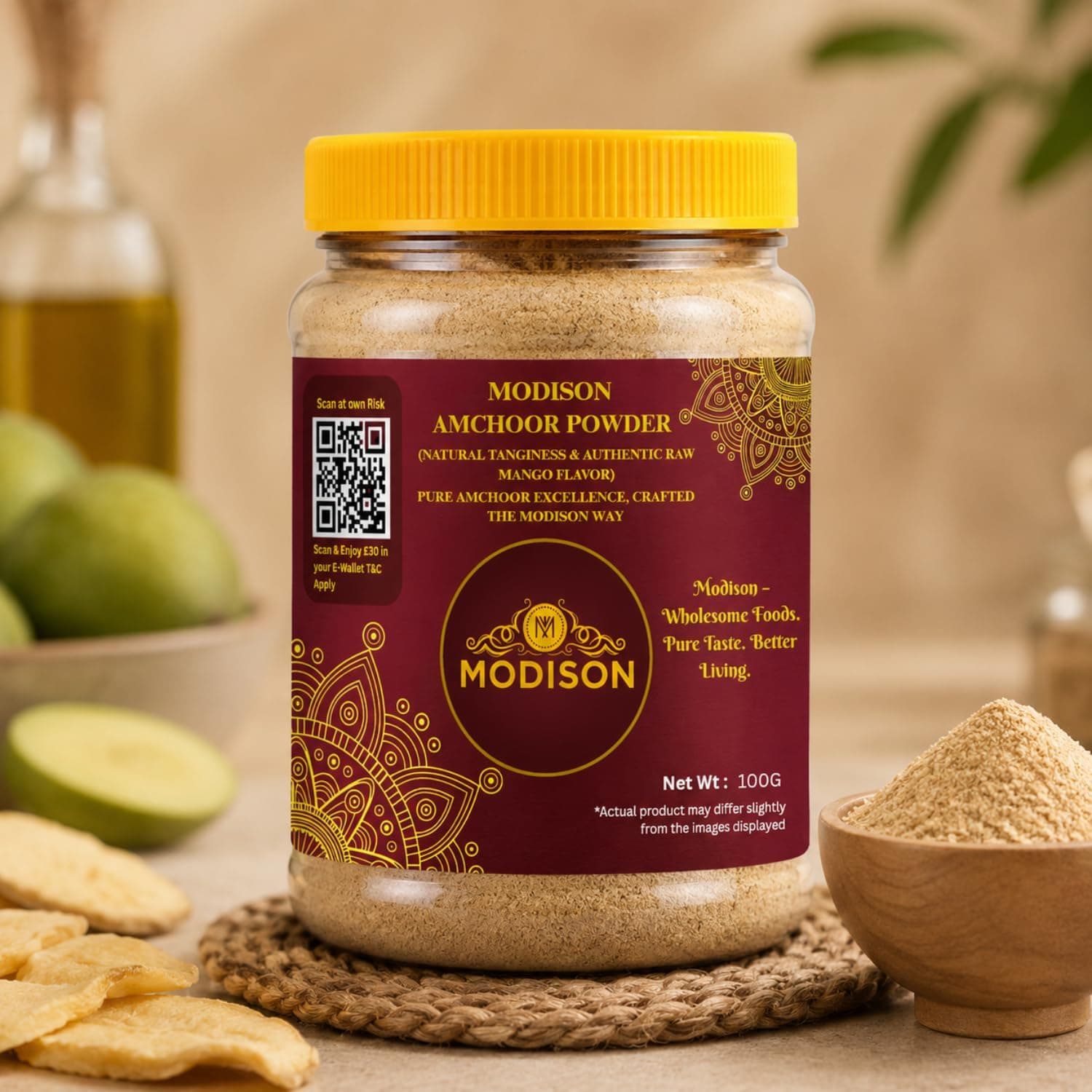 MODISON Amchoor Powder Indian Spices Dry Mango 100g thumbnail 11