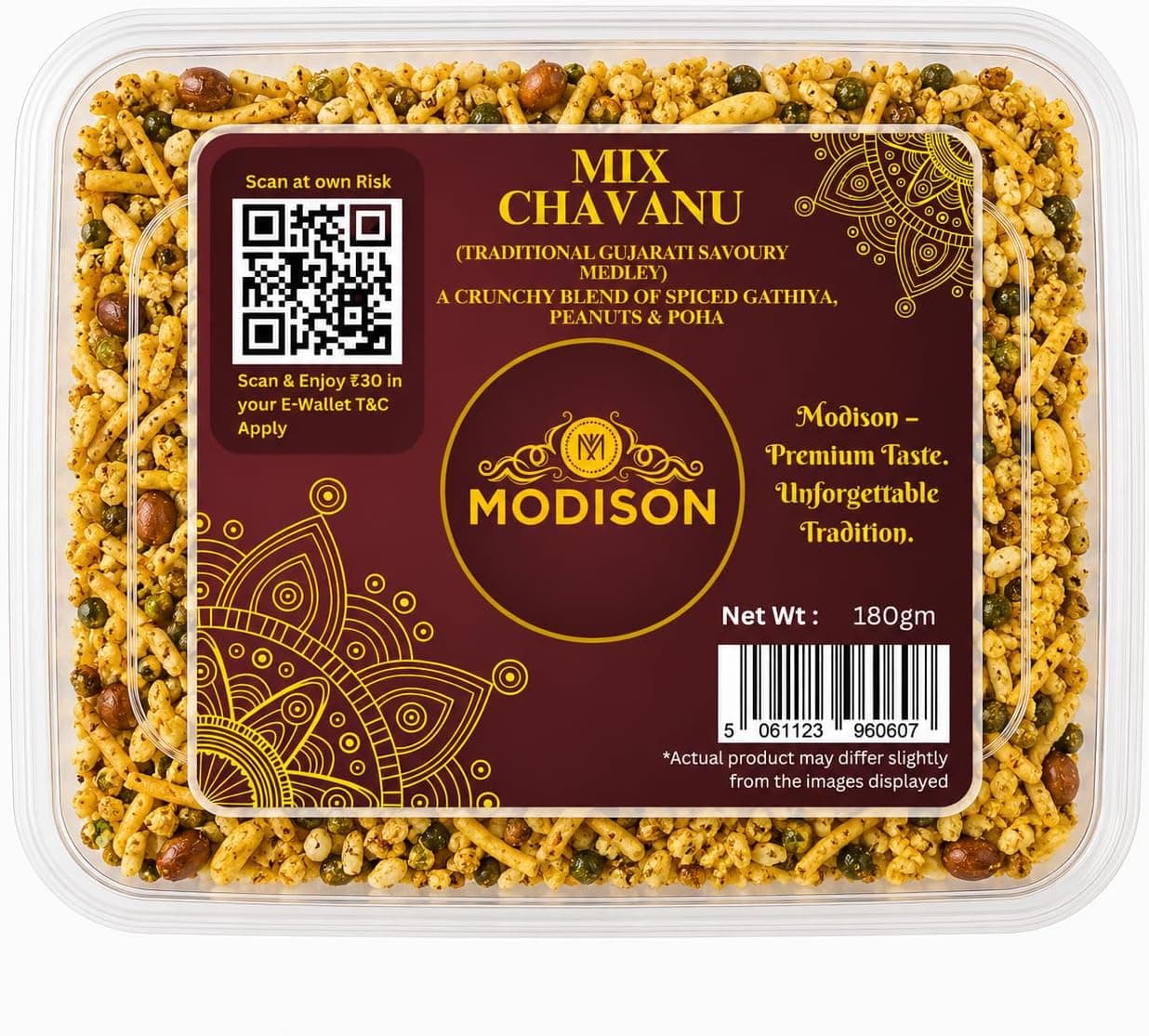 MODISON Mix Chavanu Indian Snacks Crunchy Spicy Mix 180g thumbnail 8