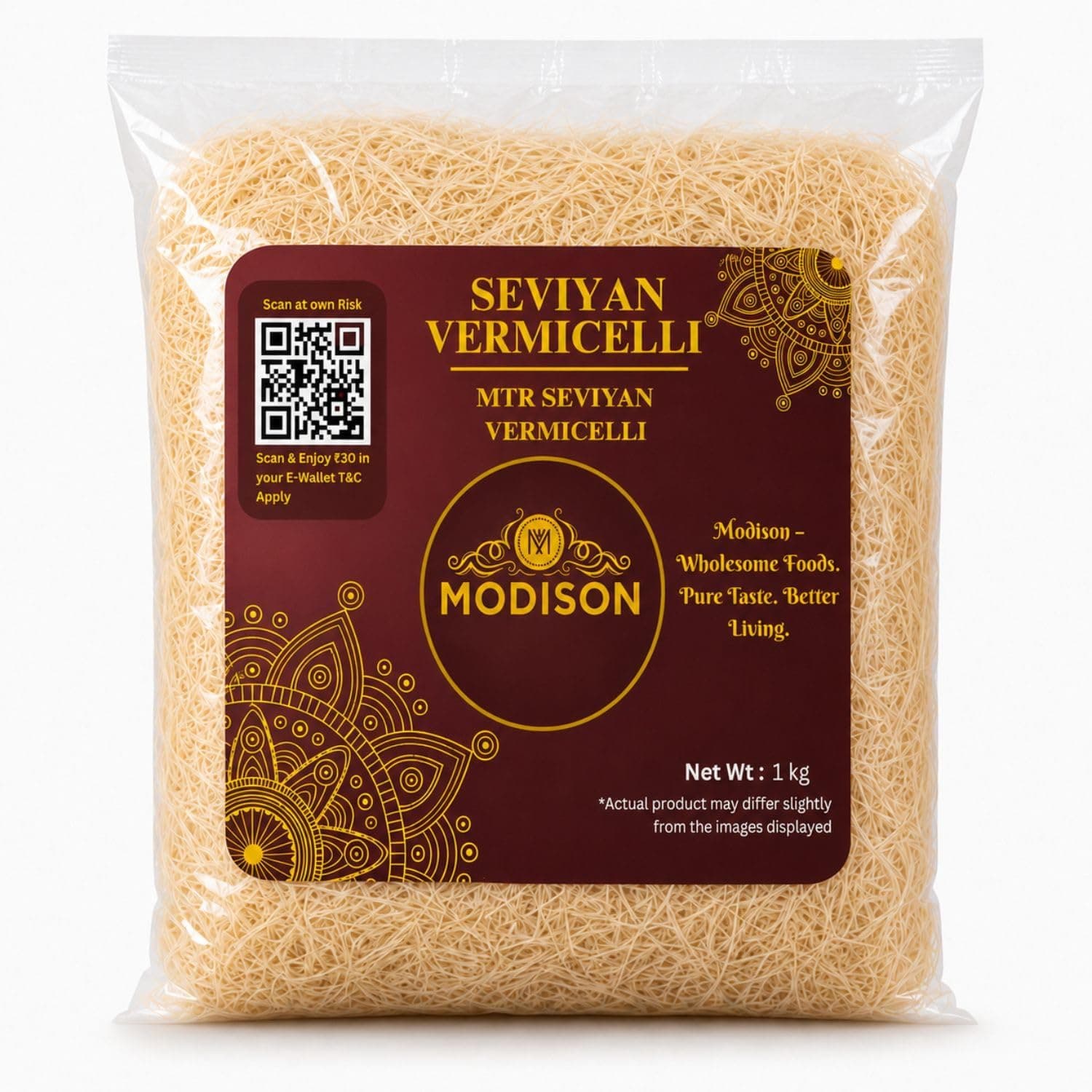 MODISON Seviyan Vermicelli Hard Wheat Semolina Pasta 1kg thumbnail 8
