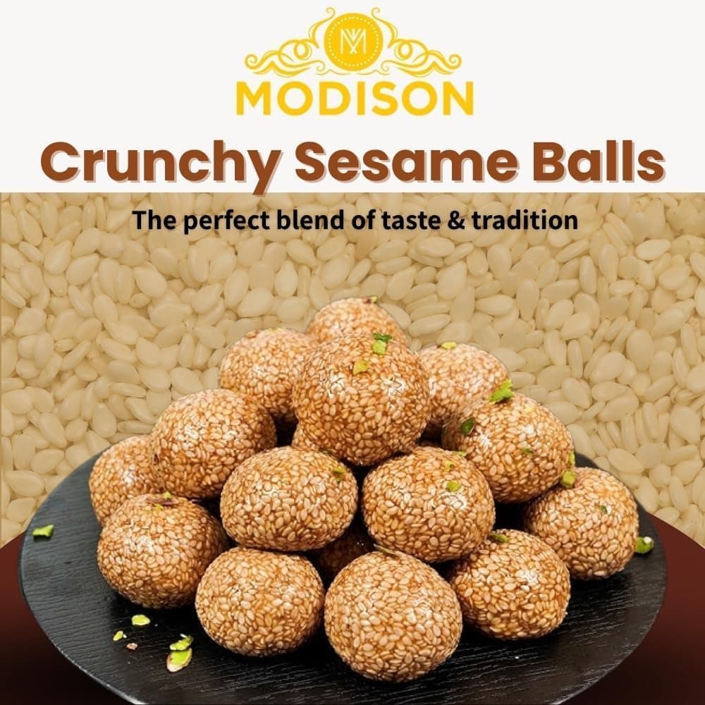 MODISON Til Laddu Indian Sweets Sesame Sweet Balls 360g thumbnail 12