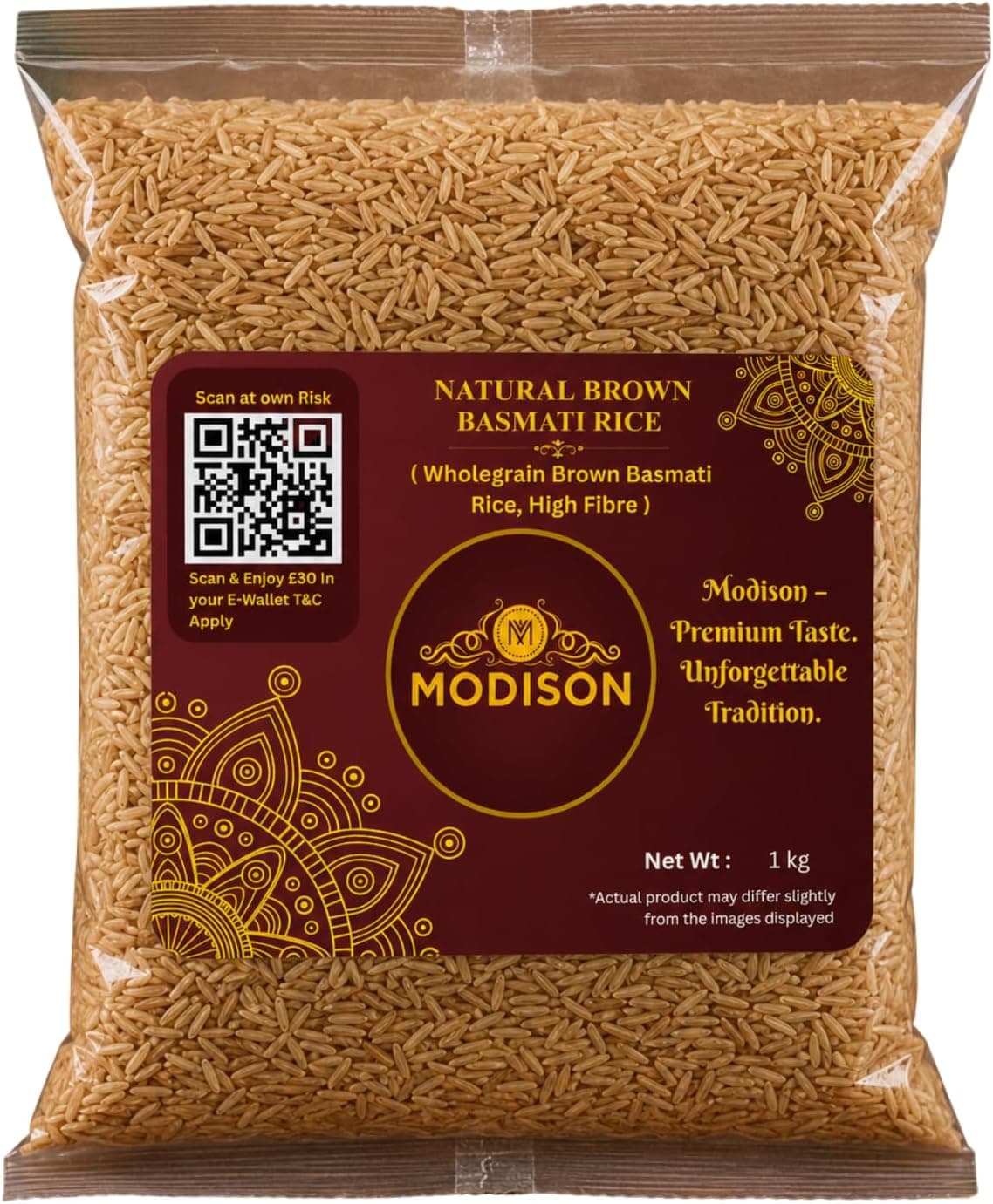 MODISON Natural Brown Basmati Rice Wholegrain High Fibre 1kg thumbnail 8