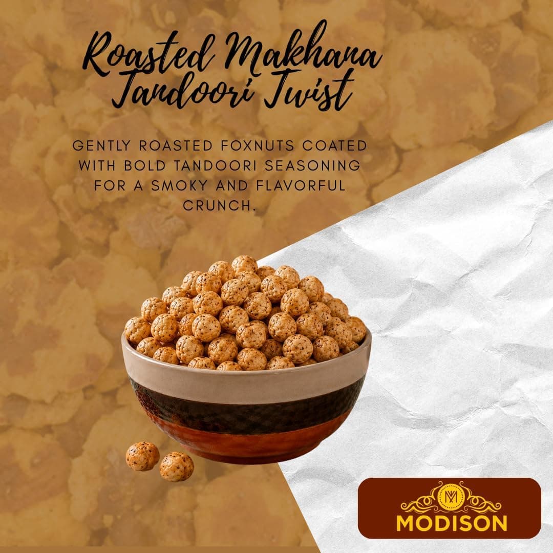 MODISON Roasted Makhana Healthy Snacks Tandoori Twist 80g thumbnail 12