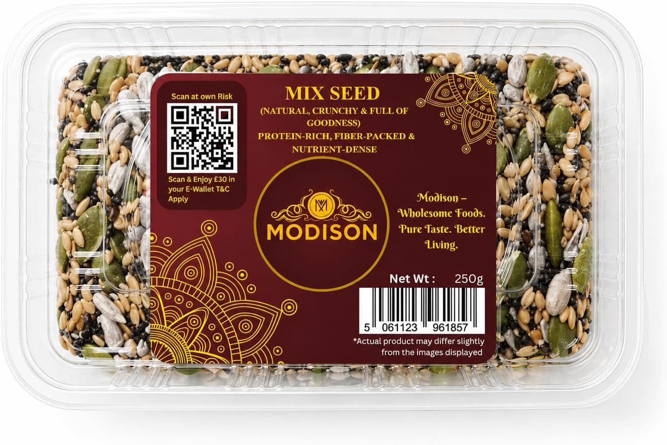 MODISON Mixed Seeds Blend Superfoods Chia Flax Pumpkin Sunflower 250g thumbnail 8