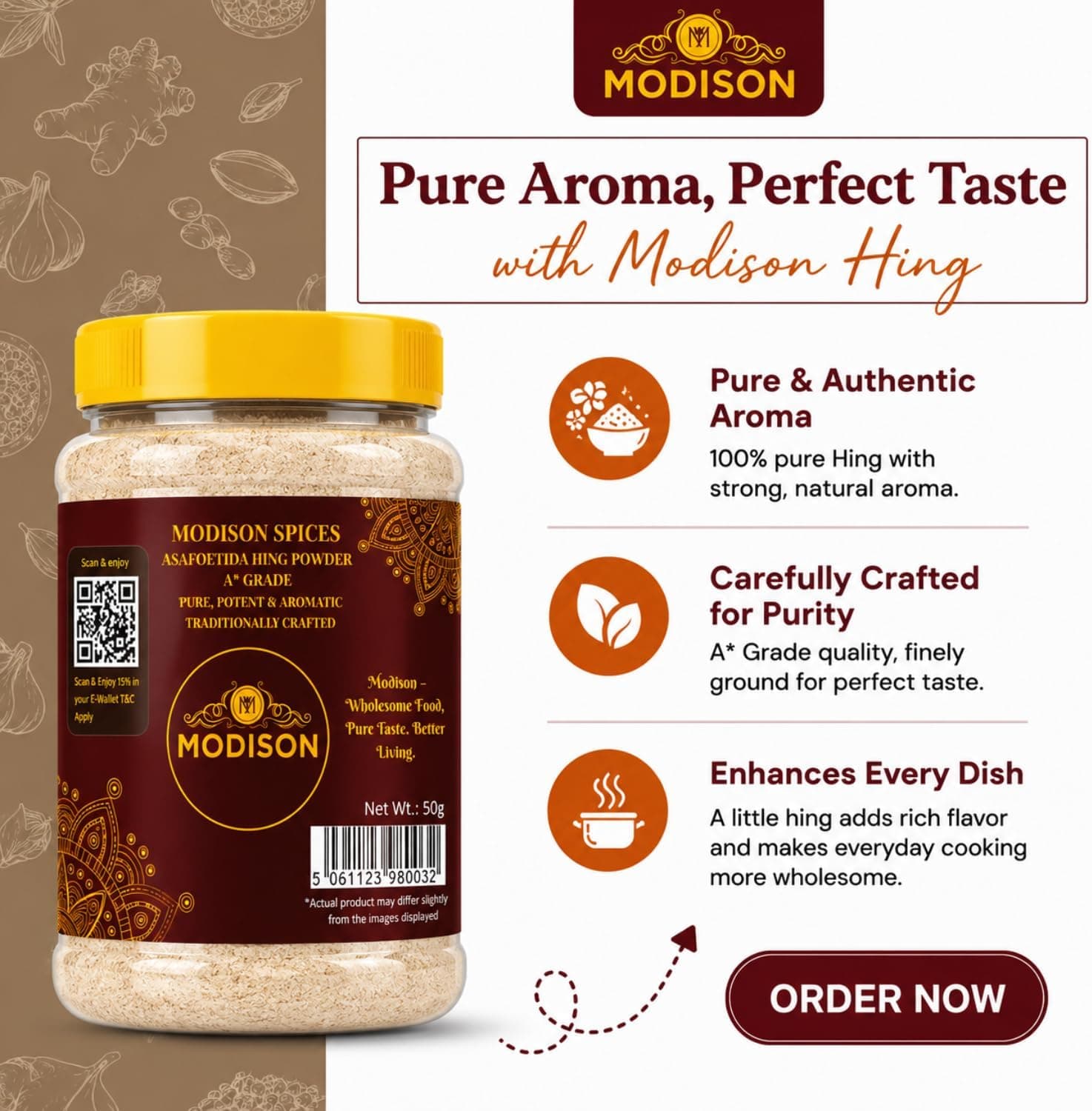 MODISON Asafoetida Hing Powder Indian Spices A Grade 50g thumbnail 9
