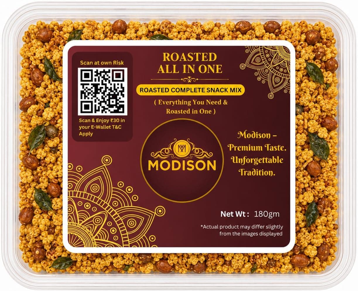 MODISON Roasted All in One Indian Namkeen Crunchy Multigrain 180g thumbnail 8