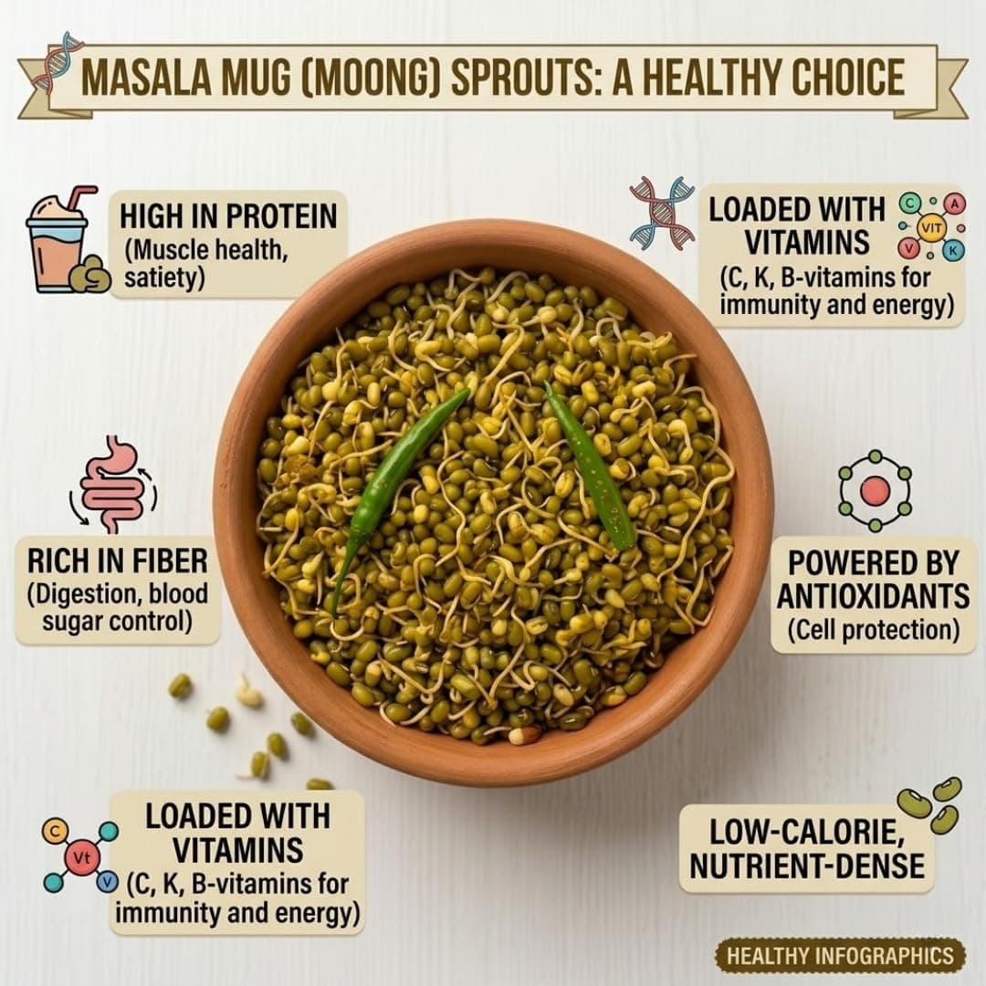 MODISON Masala Mug Healthy Snacks Roasted Mung Beans 180g thumbnail 11