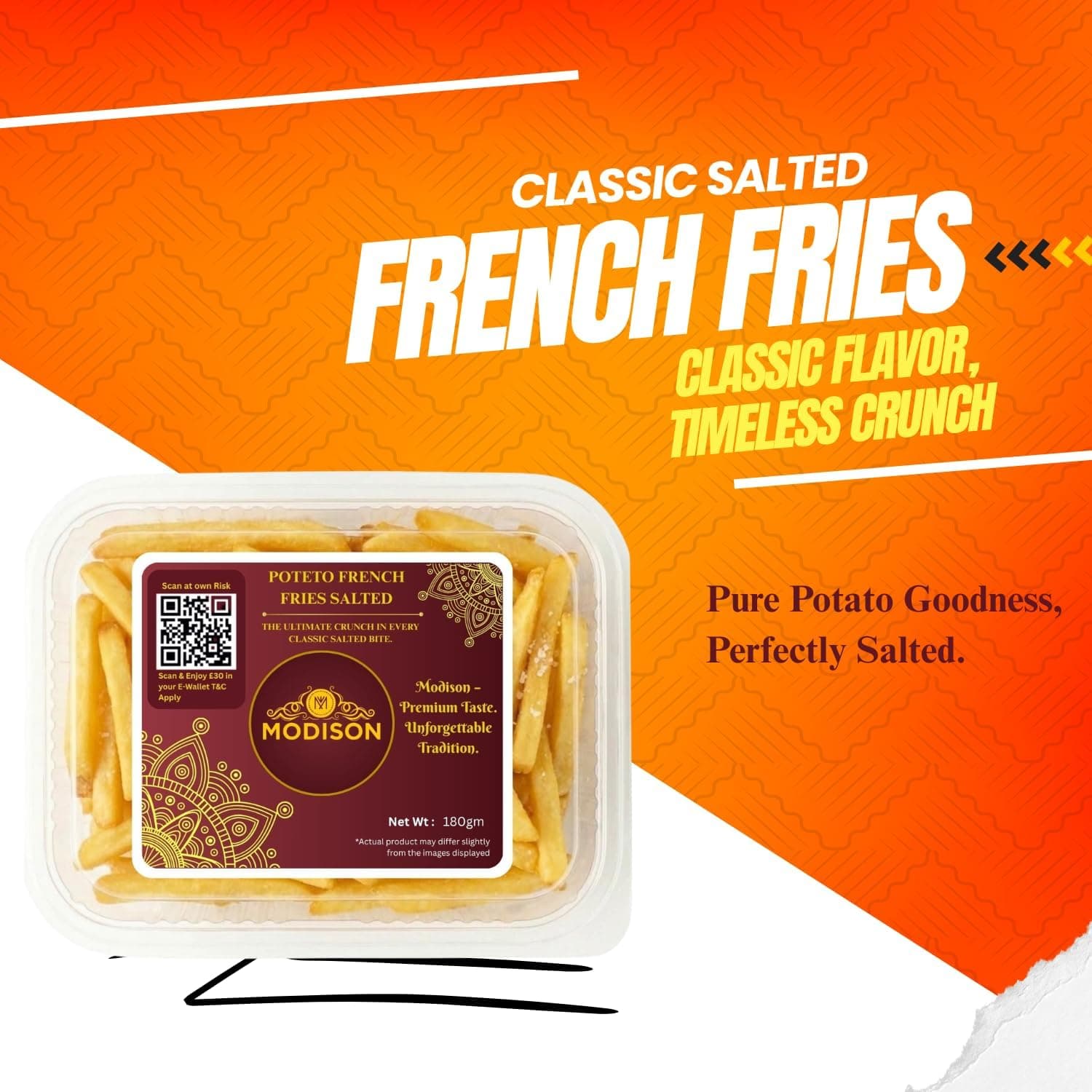 MODISON Potato French Fries Indian Namkeen Salted Crispy 180g thumbnail 10