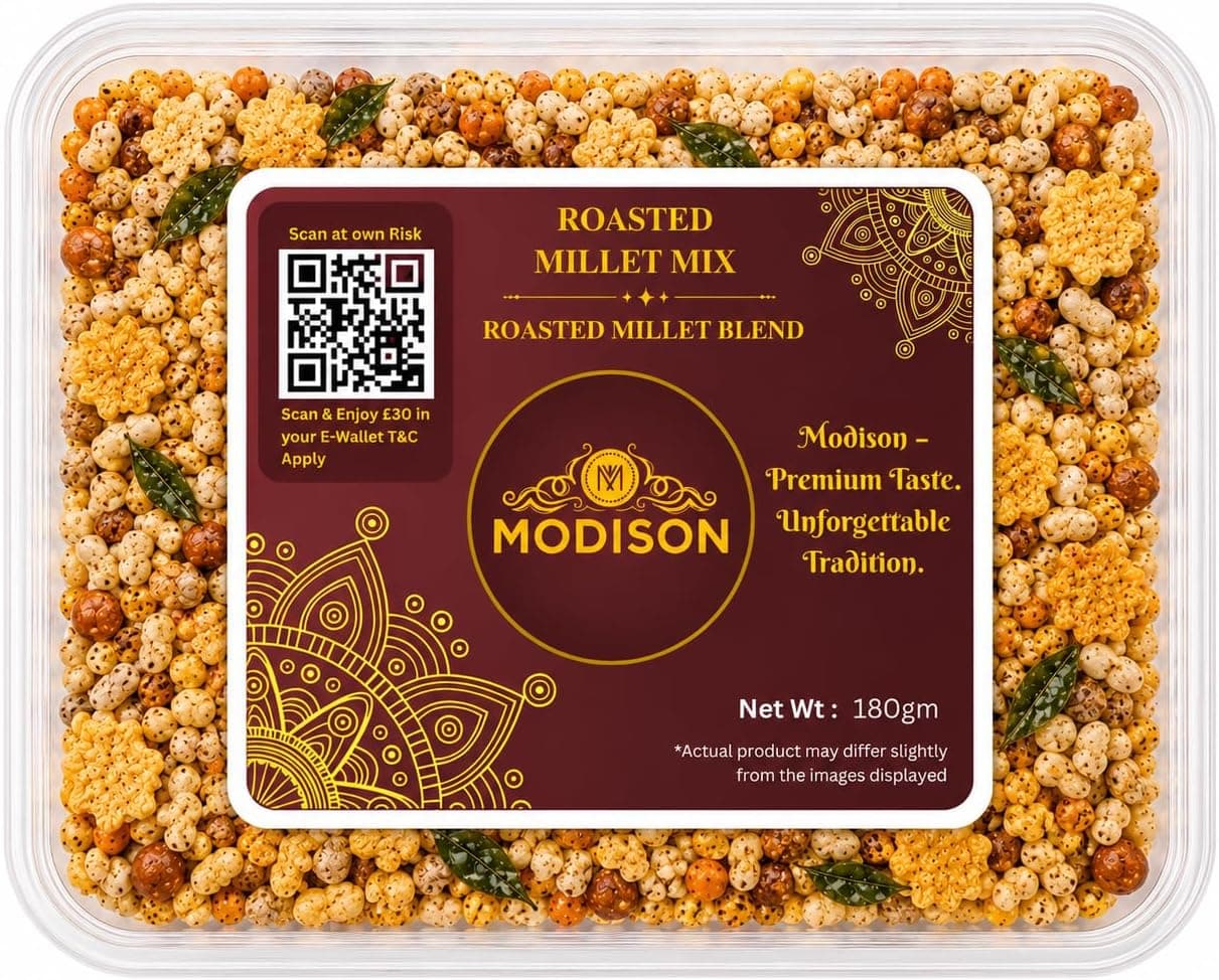 MODISON Roasted Millet Mix Indian Namkeen Crispy Multigrain 180g thumbnail 8