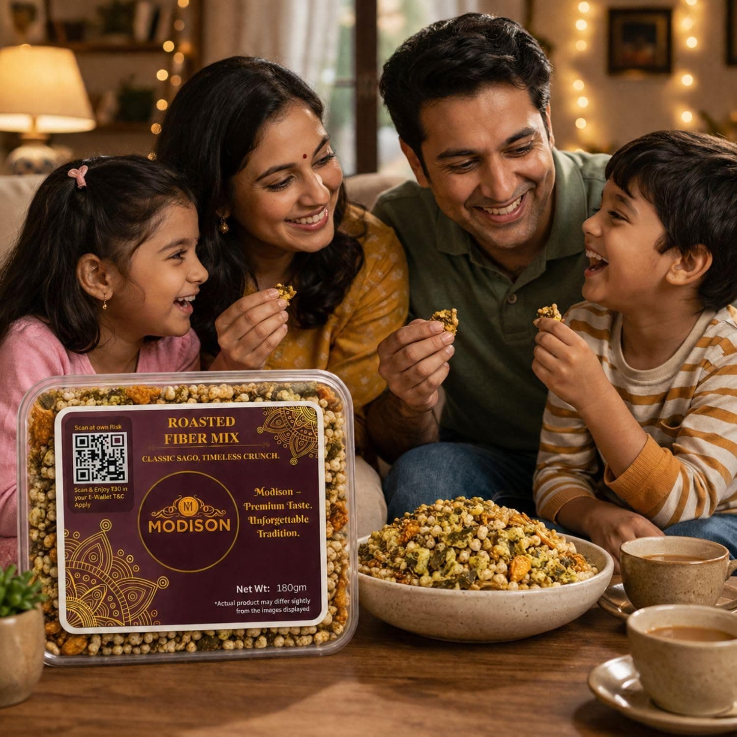 MODISON Roasted Fiber Mix Indian Namkeen Crunchy Millet Sorghum 180g thumbnail 11
