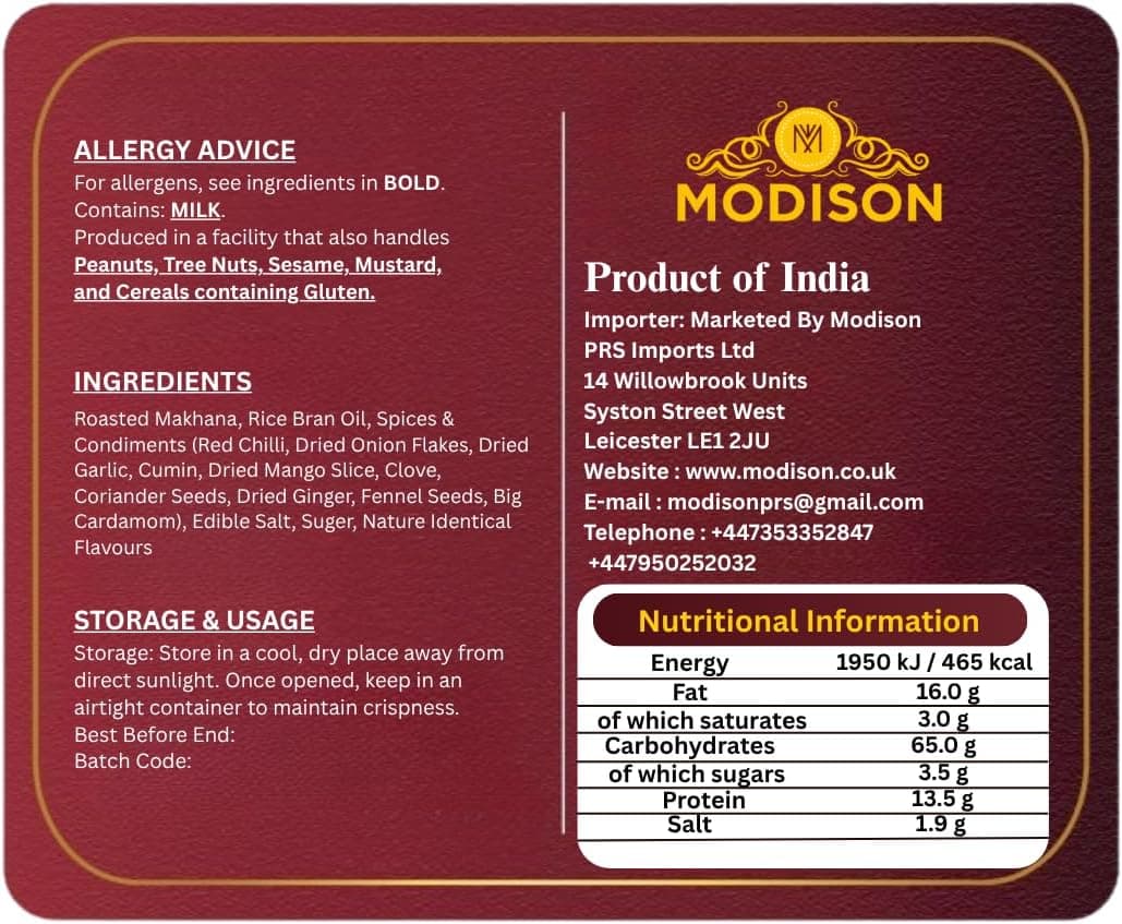 MODISON Roasted Makhana Healthy Snacks Peri Peri 80g thumbnail 9