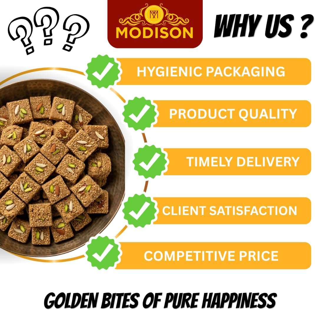 MODISON Methi Paak Indian Sweets Traditional Mithai 4 Piece thumbnail 10