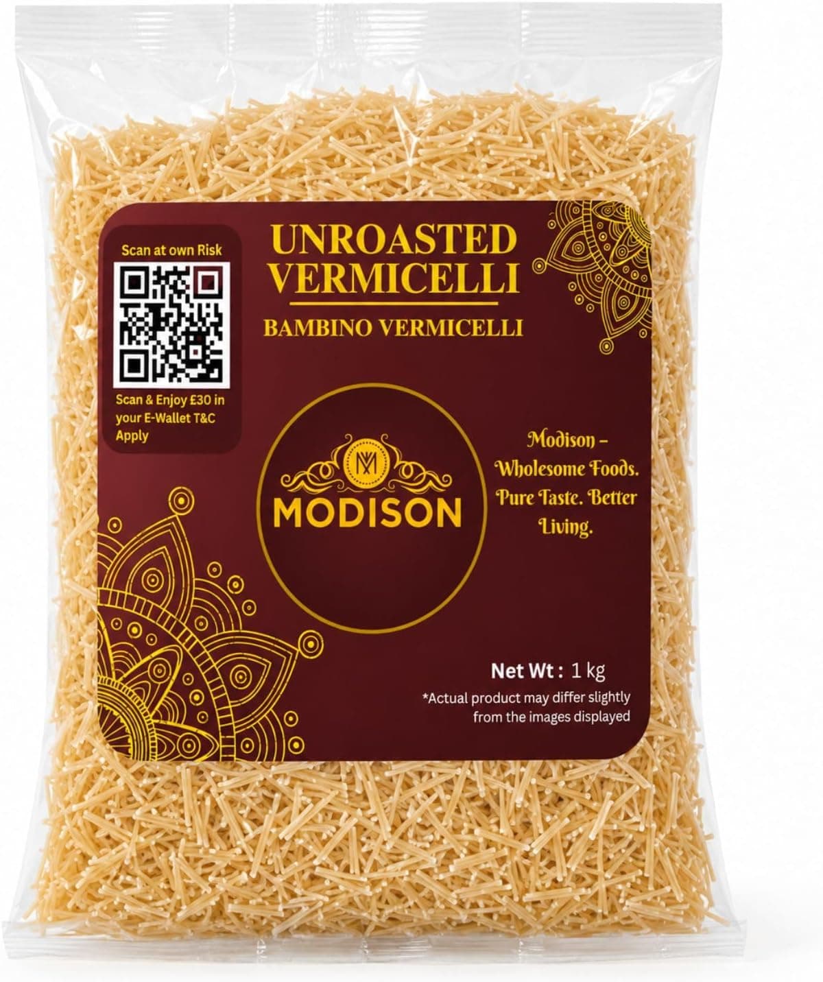 MODISON Unroasted Vermicelli Wheat Semolina Seviyan 1kg thumbnail 8