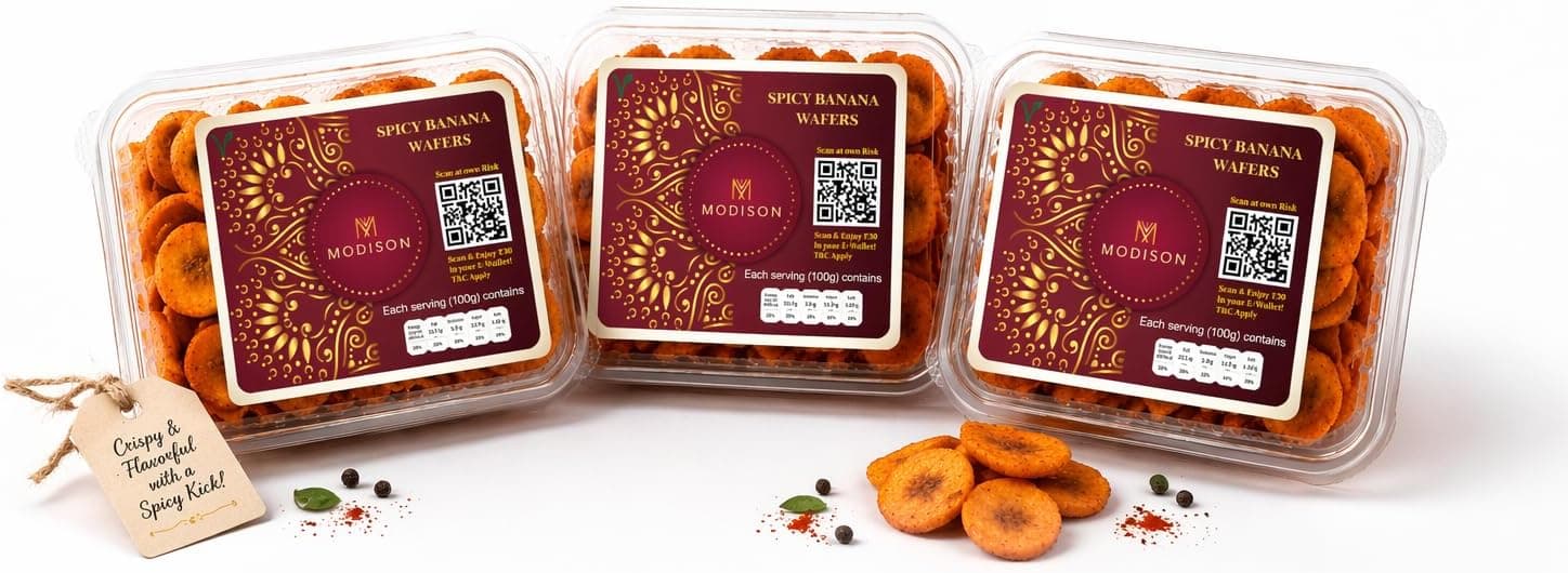 MODISON Spicy Banana Wafers Indian Snacks Crispy Plantain 540g thumbnail 8