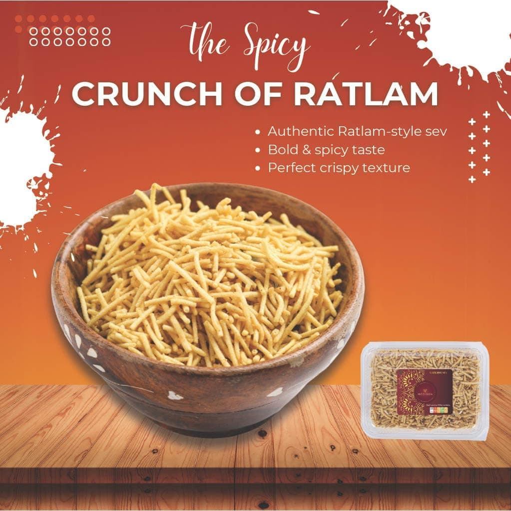 MODISON Ratlami Sev Indian Snacks Spicy Besan Noodles 180g thumbnail 9